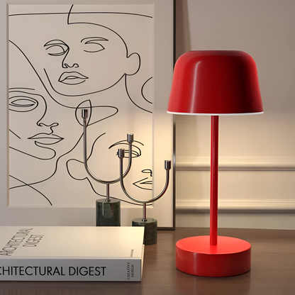 Trådlös LED Bordslampa i Retrodesign | Veska Rot