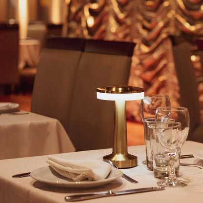 Trådlös LED Laddningsbar Bordslampa | Veska Guld