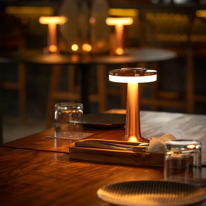 Trådlös LED Laddningsbar Bordslampa | Veska Roséguld