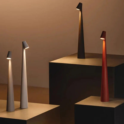 Trådlös LED-lampa i minimalistisk design | Bordslampa | Veska Braun