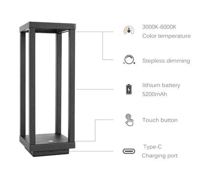 Trådlös LED Touch Sensor Bordslampa | Veska