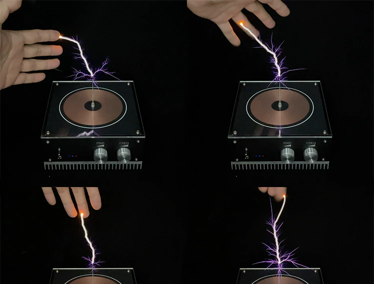 Trådlös Tesla Coil Högfrekvent Belysnings Högtalare | Veska