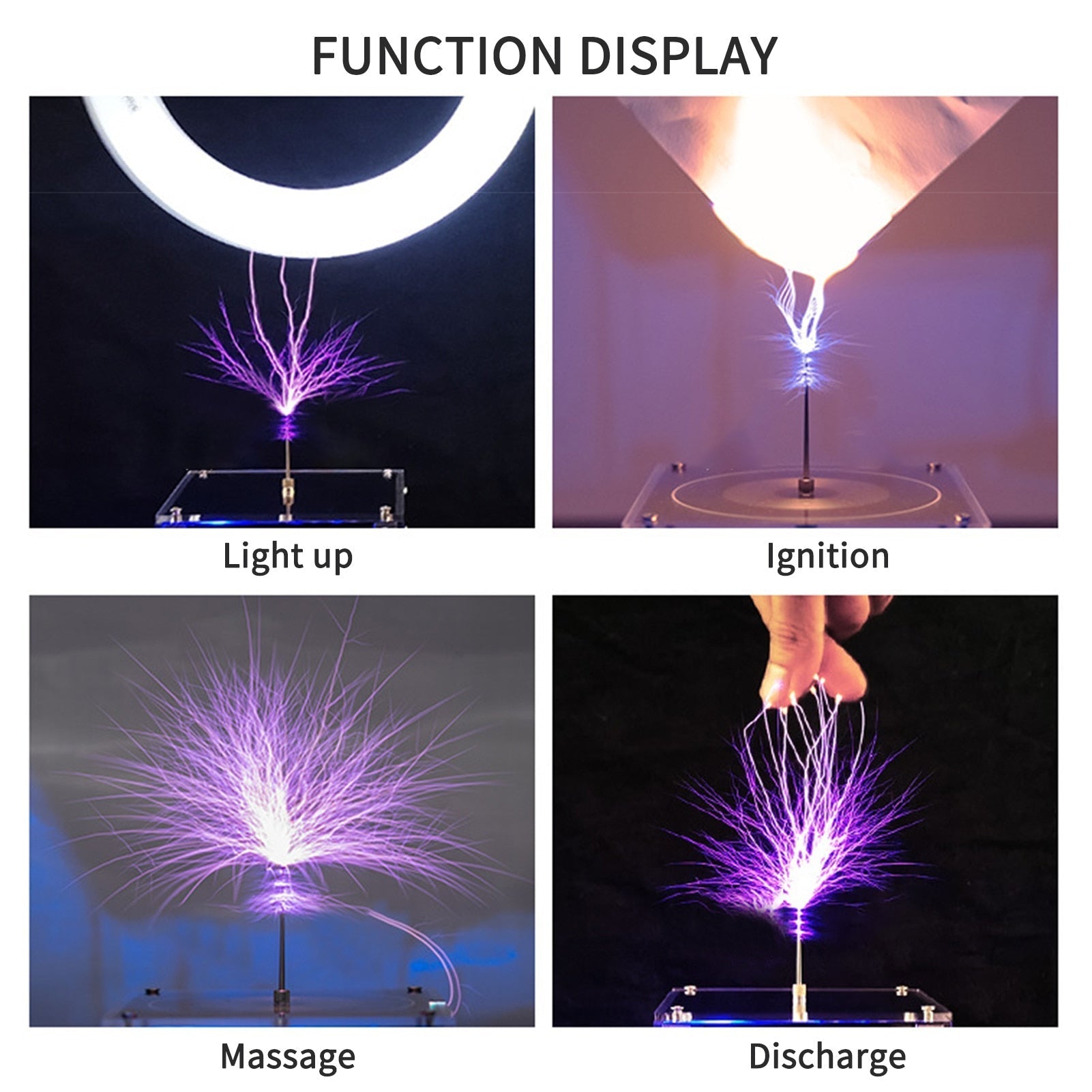Trådlös Tesla Coil Högfrekvent Belysnings Högtalare | Veska