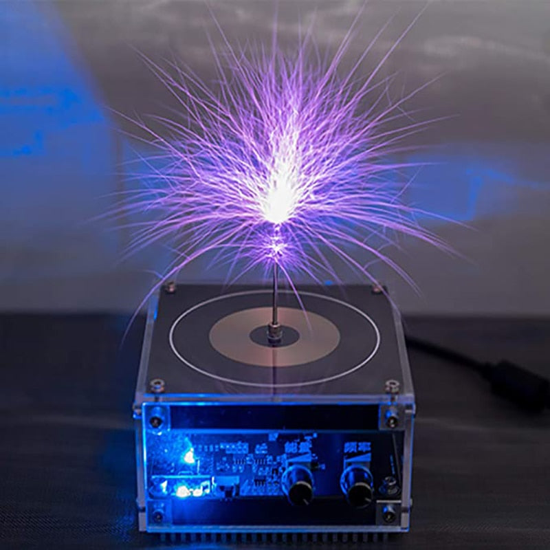 Trådlös Tesla Coil Högfrekvent Belysnings Högtalare | Veska Standardtitel