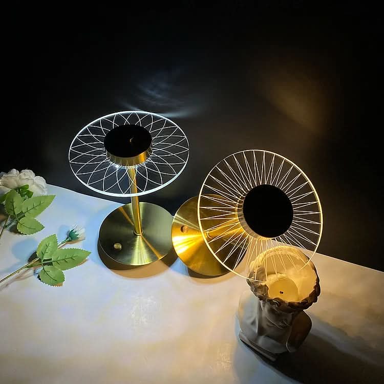 Trådlös uppladdningsbar LED kristallskivbordslampa | Veska