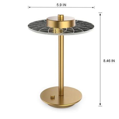 Trådlös uppladdningsbar LED kristallskivbordslampa | Veska