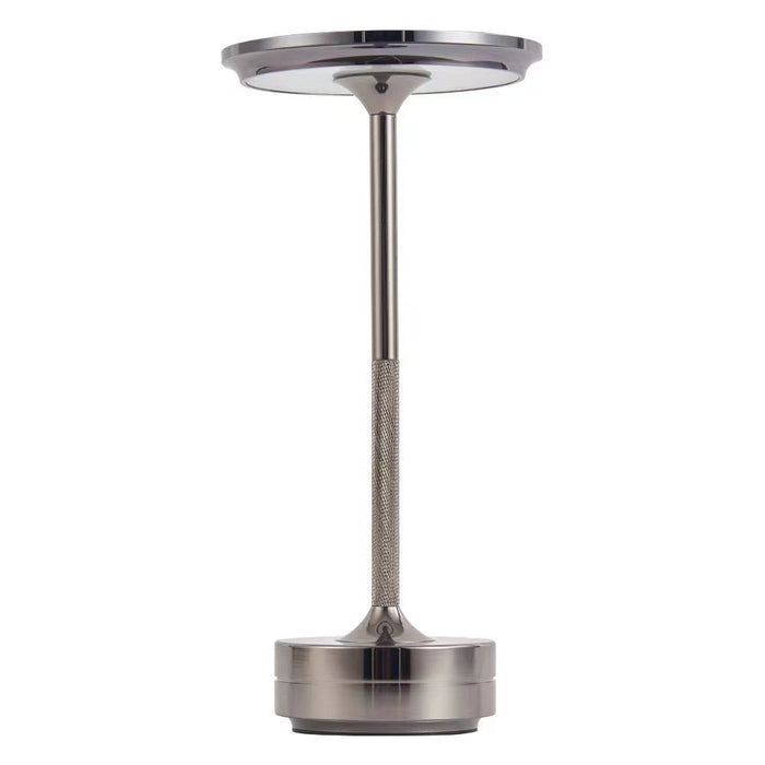 Trådlös | Uppladdningsbar Touch-Control LED Bordslampa för Elegant Ambient Ljus | Veska Silver