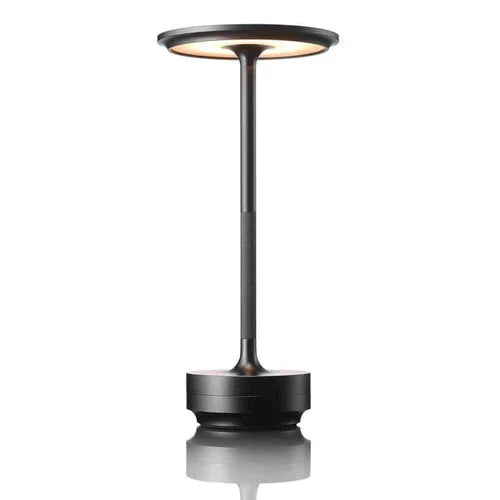 Trådlös USB-uppladdningsbar designbordslampa - GlowBeam | Veska Svart