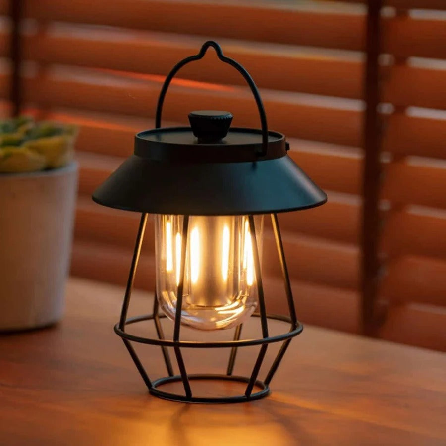 Trådlös USB Utomhus Bordslampa | Veska Svart
