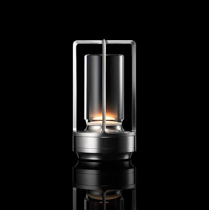 Trådlös Vattentät Bordslampa | Tryckkänslig, Justerbar Ljusstyrka & Ideal för Heminredning | Veska Silver
