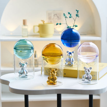 Transparent dubbelglas terrarium konstvas | Veska