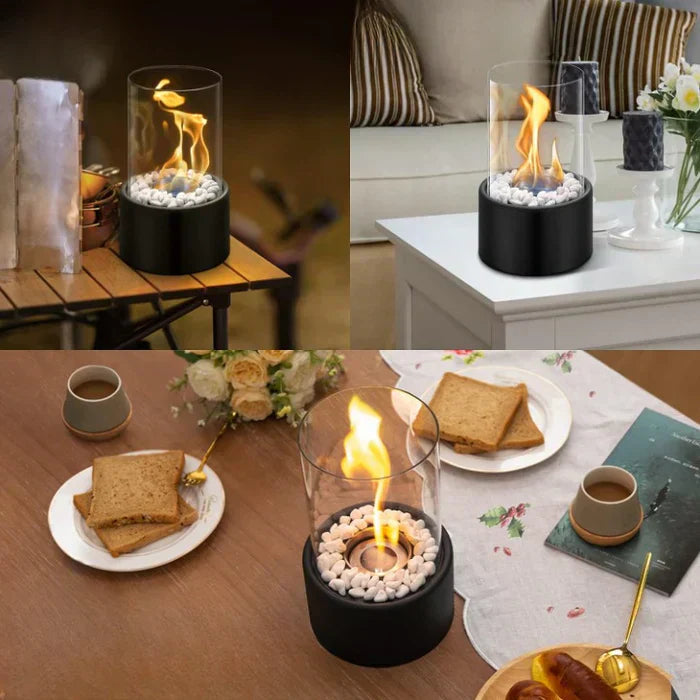 Trendig & Portabel Bord Eld Lykta - GlowLuxe | Veska
