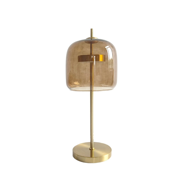 Trendigt Bordslampa Ger Trevlig Ljus | Veska Amber 24cm