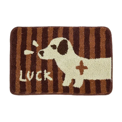 Tufted Dachshund Badrumsmatta | Veska Brun Stripe 40x60cm
