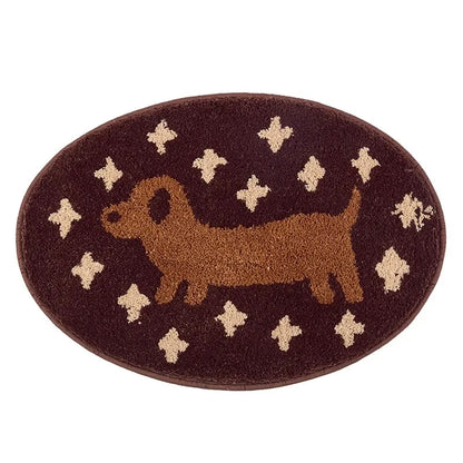 Tufted Dachshund Badrumsmatta | Veska Bruna stjärnor 40x60cm