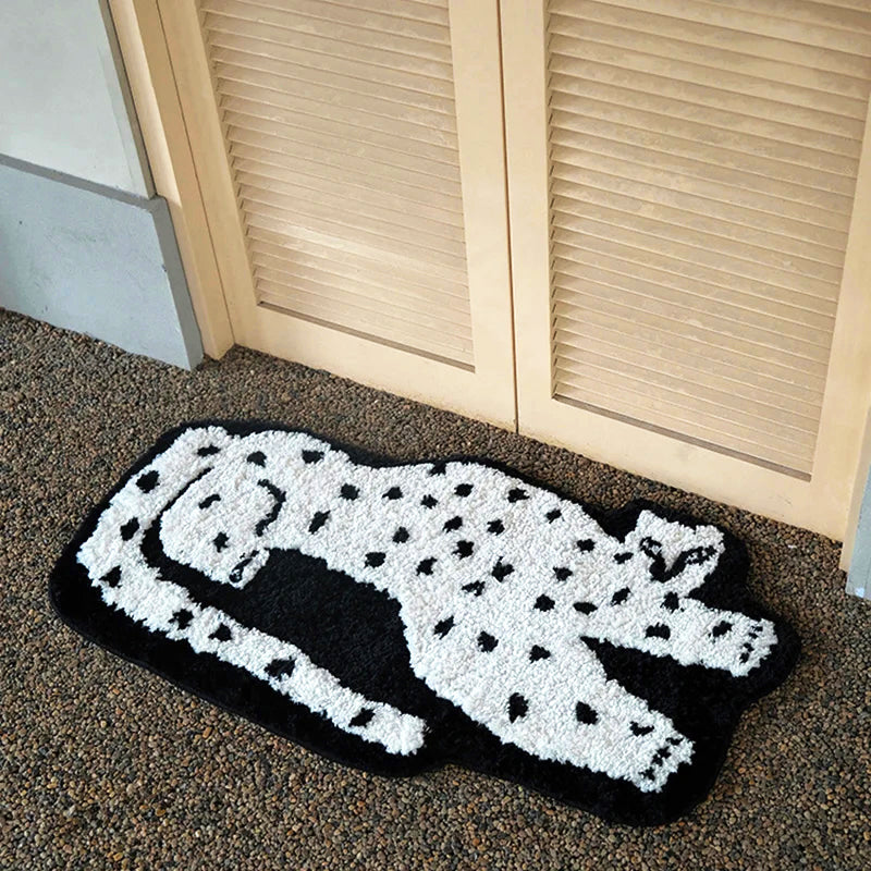 Tufting Leopard Mattor | Veska Svart 50x90cm