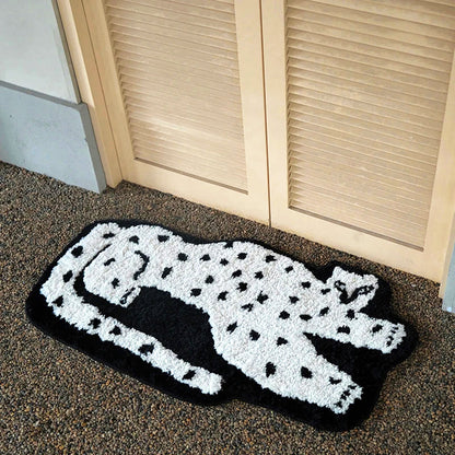Tufting Leopard Mattor | Veska Svart 50x90cm