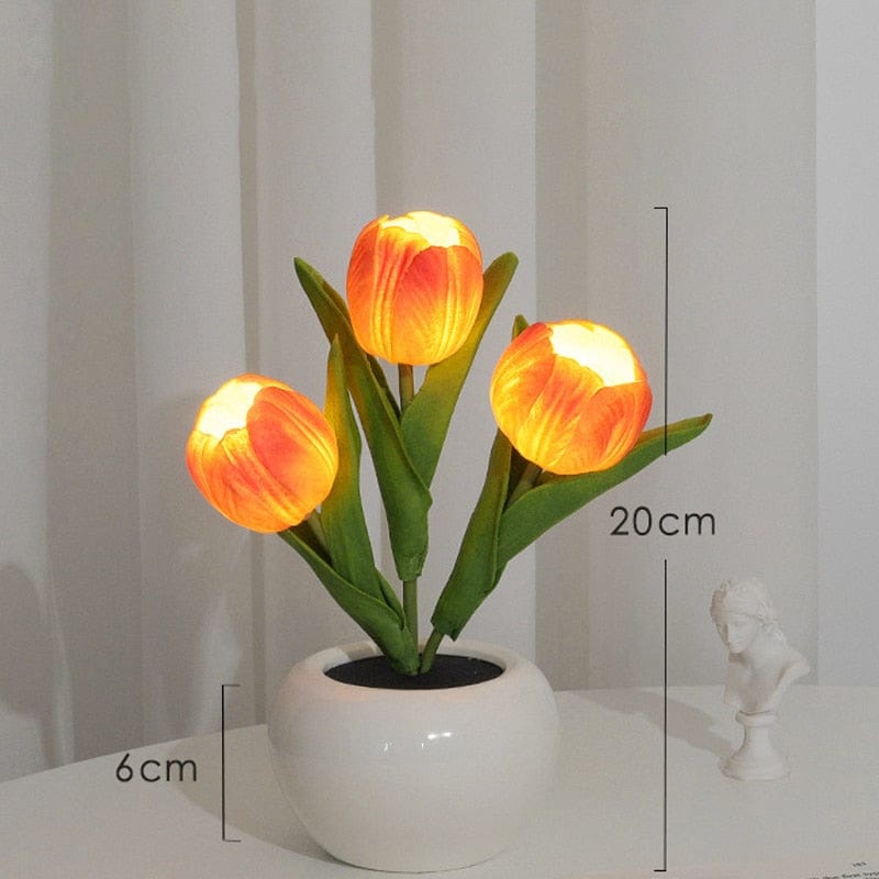 Tulip LED Nattljus | Veska 3 Huvuden Orange