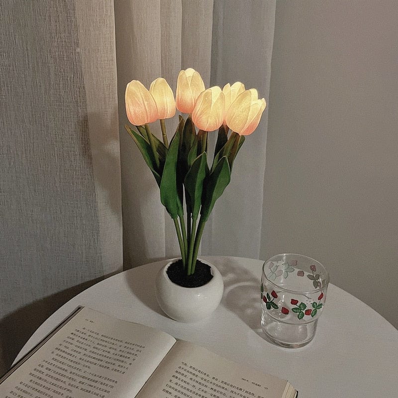 Tulip LED Nattljus | Veska 6 Huvuden Rosa