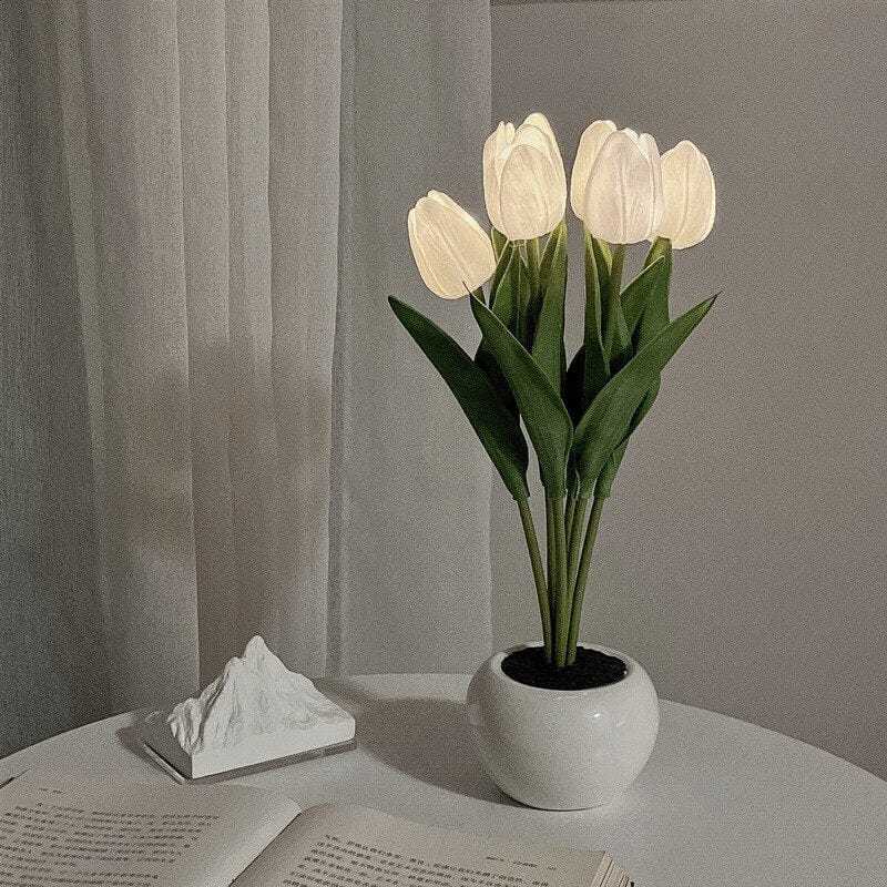 Tulip LED Nattljus | Veska 6 Huvuden Vita
