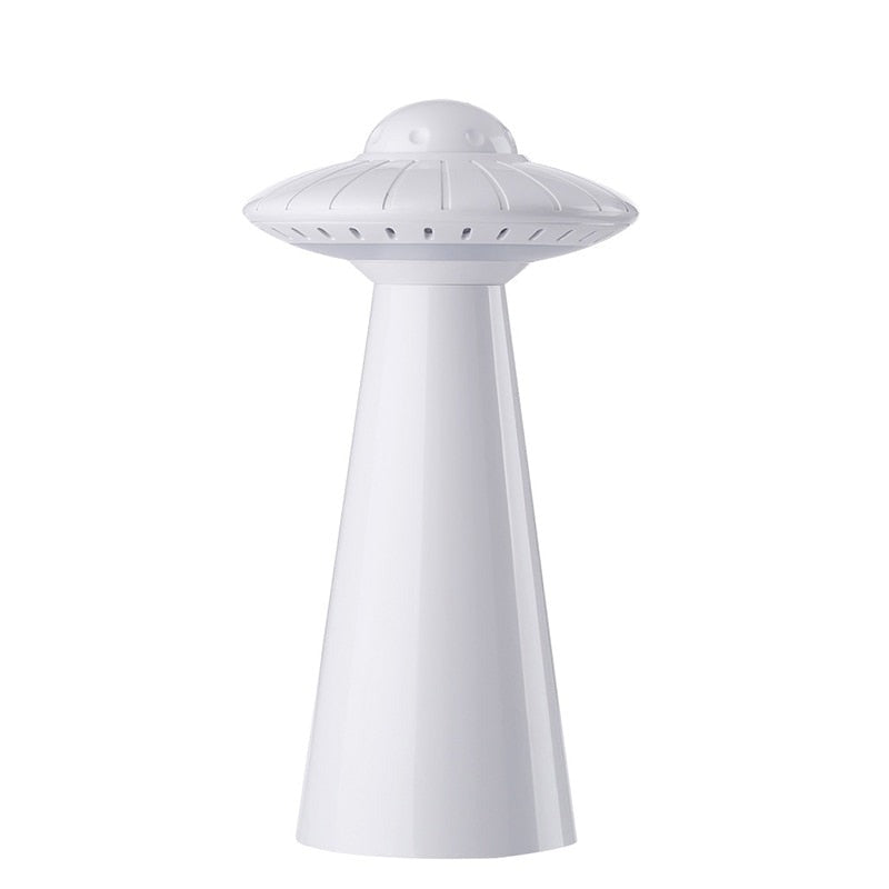 UFO Inspirerad Uppladdningsbar LED Skrivbordslampa | Veska vit