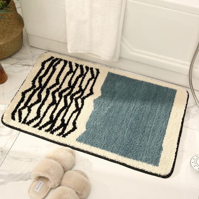 Ultra Soft Randig Badmatta | Veska Grön