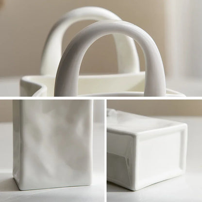 Unique Handle Vase - Modern och Stilig | Veska