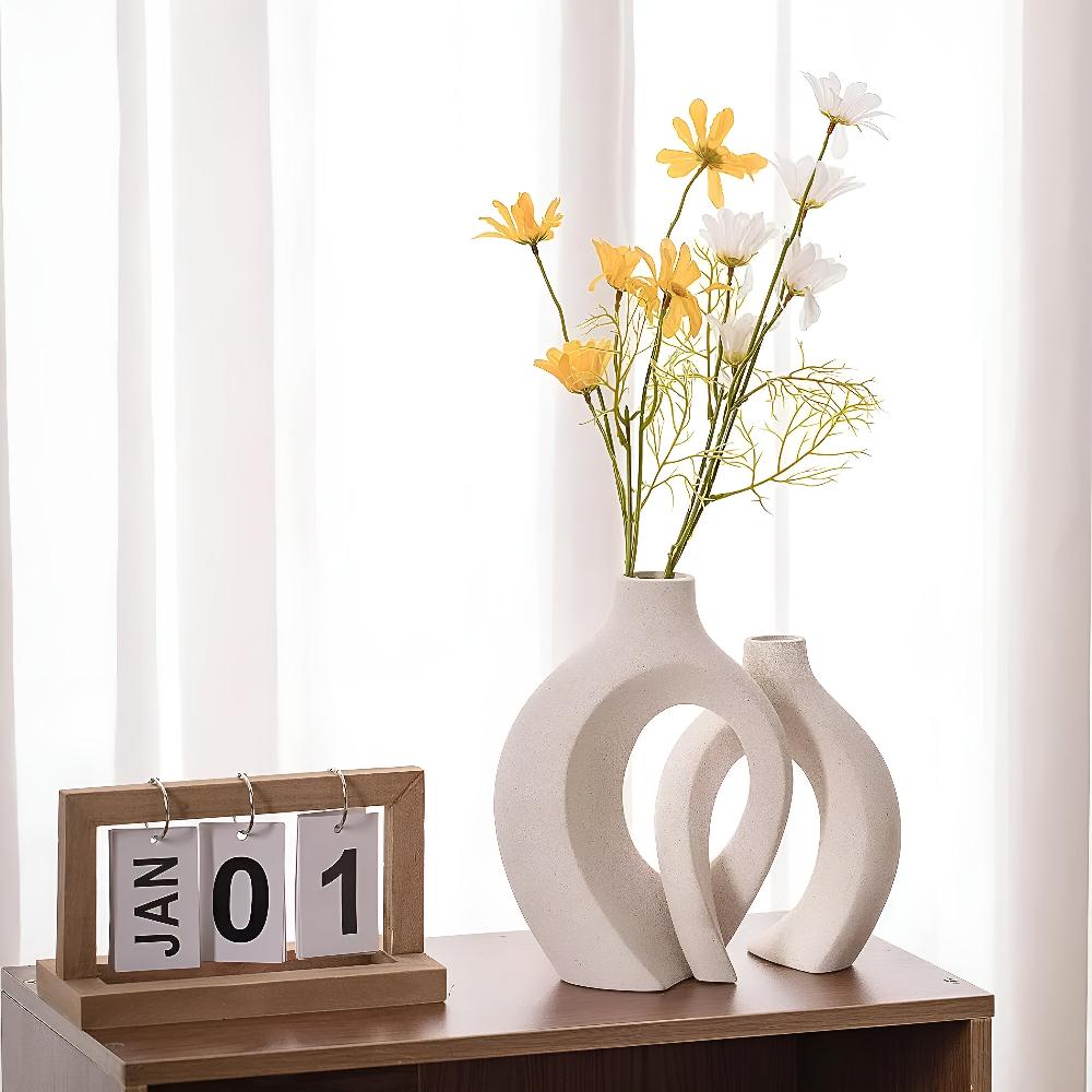 Unity Vase Duo | Modern abstrakt keramik | Veska