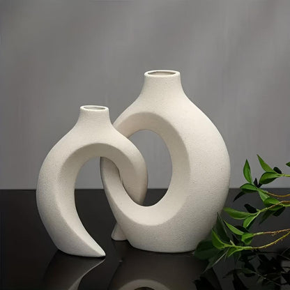Unity Vase Duo | Modern abstrakt keramik | Veska