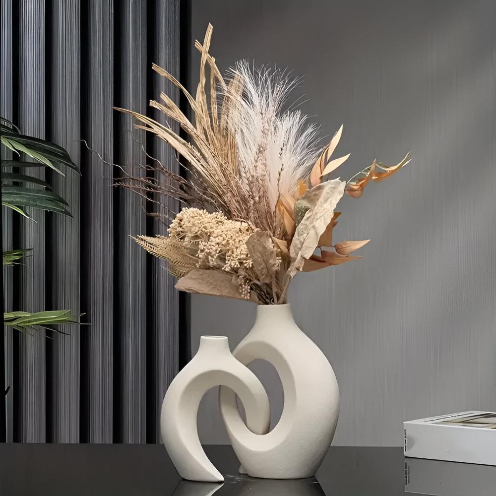 Unity Vase Duo | Modern abstrakt keramik | Veska