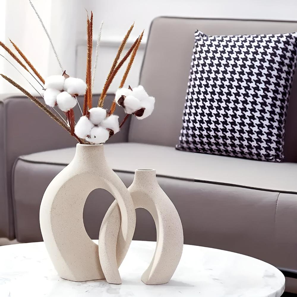 Unity Vase Duo | Modern abstrakt keramik | Veska