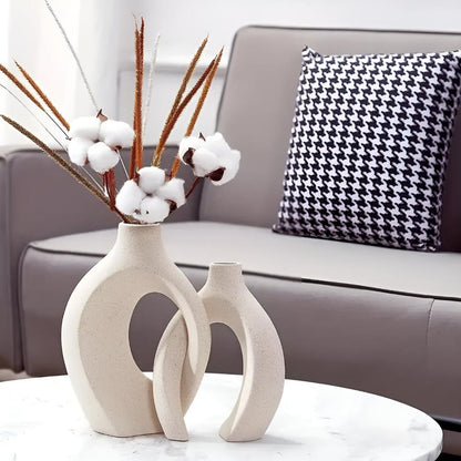 Unity Vase Duo | Modern abstrakt keramik | Veska