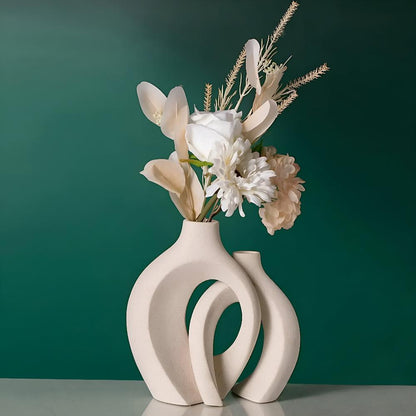Unity Vase Duo | Modern abstrakt keramik | Veska