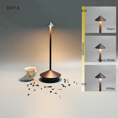 Uppladdningsbar Bordsarmatur Kreativ Matplats Touch Led Pina pro Bordsarmatur Hotell Bar Kaffebordslampa Dekorativ Bordsarmatur | Veska Brun förändringsbar