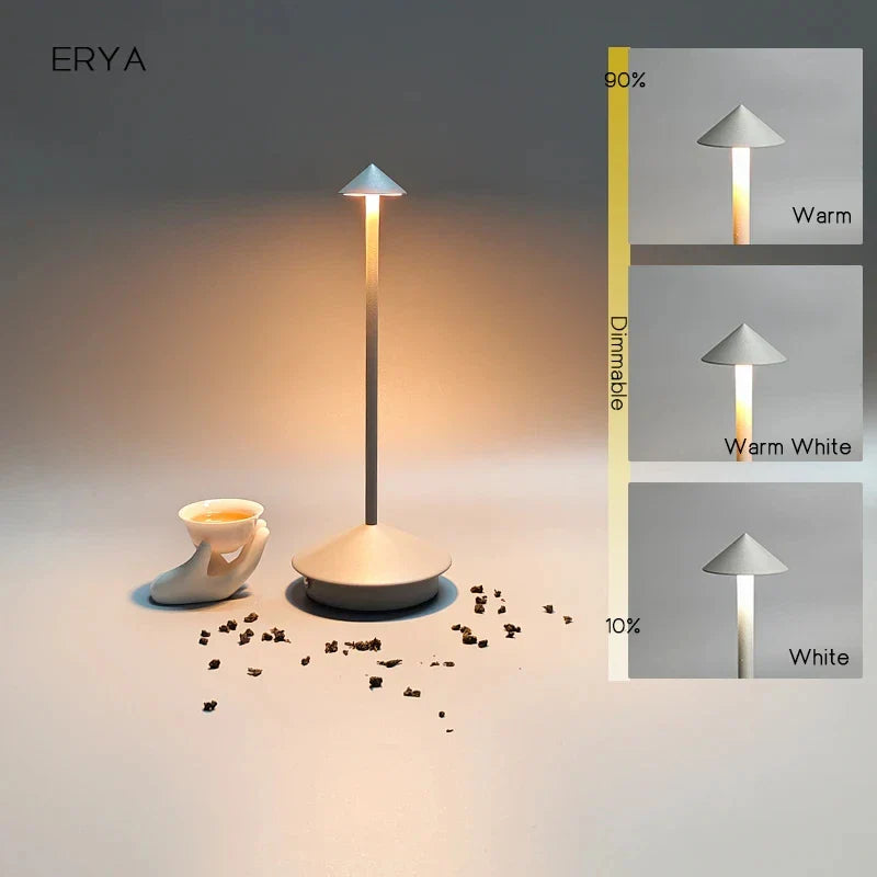Uppladdningsbar Bordsarmatur Kreativ Matplats Touch Led Pina pro Bordsarmatur Hotell Bar Kaffebordslampa Dekorativ Bordsarmatur | Veska Grå förändringsbar