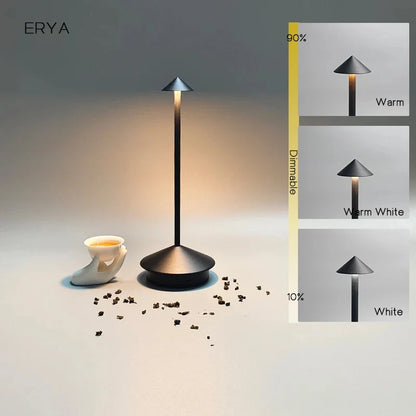 Uppladdningsbar Bordsarmatur Kreativ Matplats Touch Led Pina pro Bordsarmatur Hotell Bar Kaffebordslampa Dekorativ Bordsarmatur | Veska Svart förändringsbar
