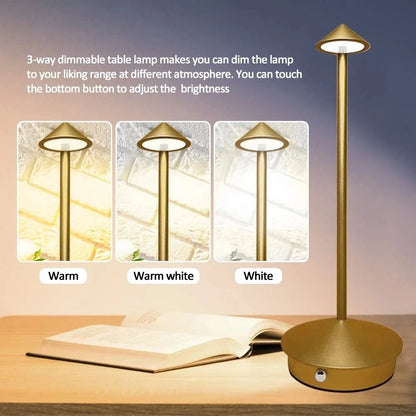 Uppladdningsbar Bordslampa Kreativ Matrum Touch Led Hotell Bar Kaffe Pina Pro Bordslampa Dekorativ Skrivbordslampa | Veska