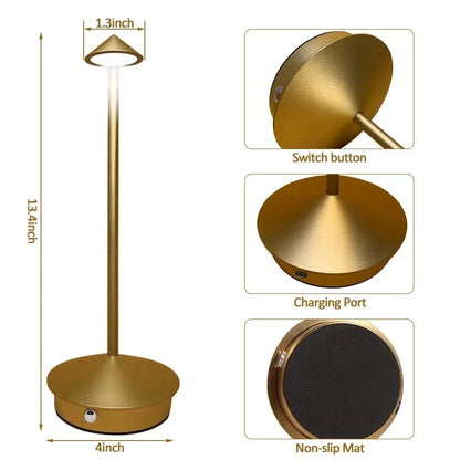 Uppladdningsbar Bordslampa Kreativ Matrum Touch Led Hotell Bar Kaffe Pina Pro Bordslampa Dekorativ Skrivbordslampa | Veska