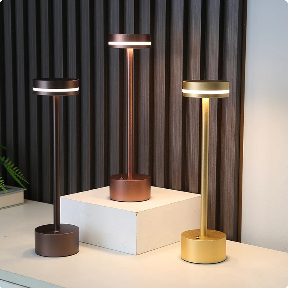 Uppladdningsbar trådlös touchbordslampa | Veska Svart