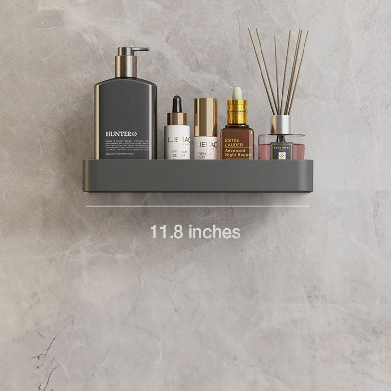 UrbanShelf Moderna flytande badrumshyllor med självhäftande installation och handdukhållare | Veska 30 cm