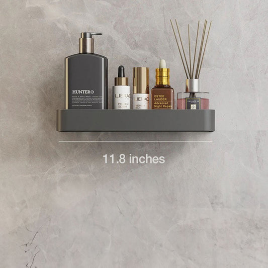 UrbanShelf Moderna flytande badrumshyllor med självhäftande installation och handdukhållare | Veska 30 cm