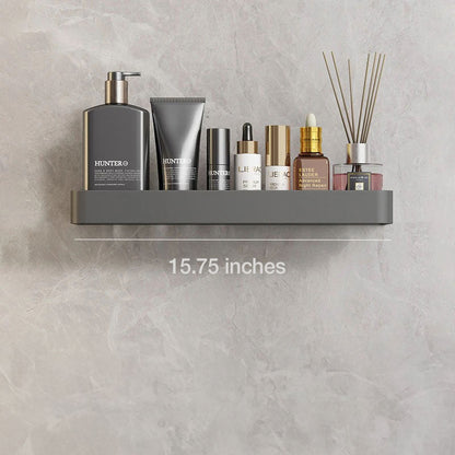 UrbanShelf Moderna flytande badrumshyllor med självhäftande installation och handdukhållare | Veska 40 cm