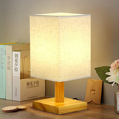 USB Bordslampa med Tygskärm – Modern LED Sänglampa för Sovrum & Kontor | Veska