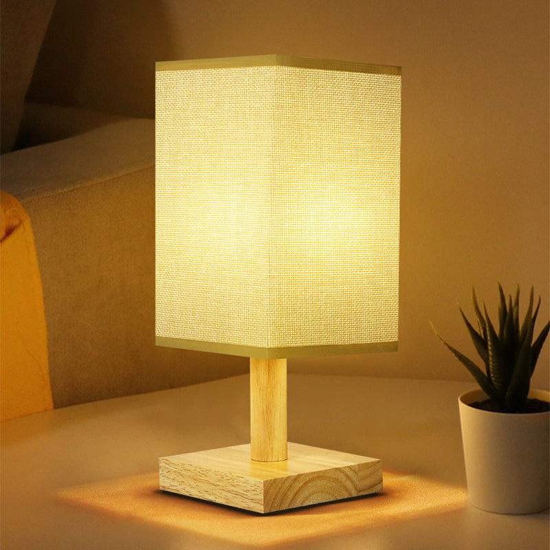 USB Bordslampa med Tygskärm – Modern LED Sänglampa för Sovrum & Kontor | Veska