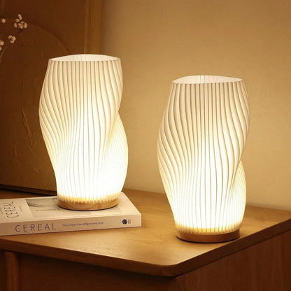 USB-Drevs & Elegant Våg-Design Bordslampa | WaveGlow | Veska