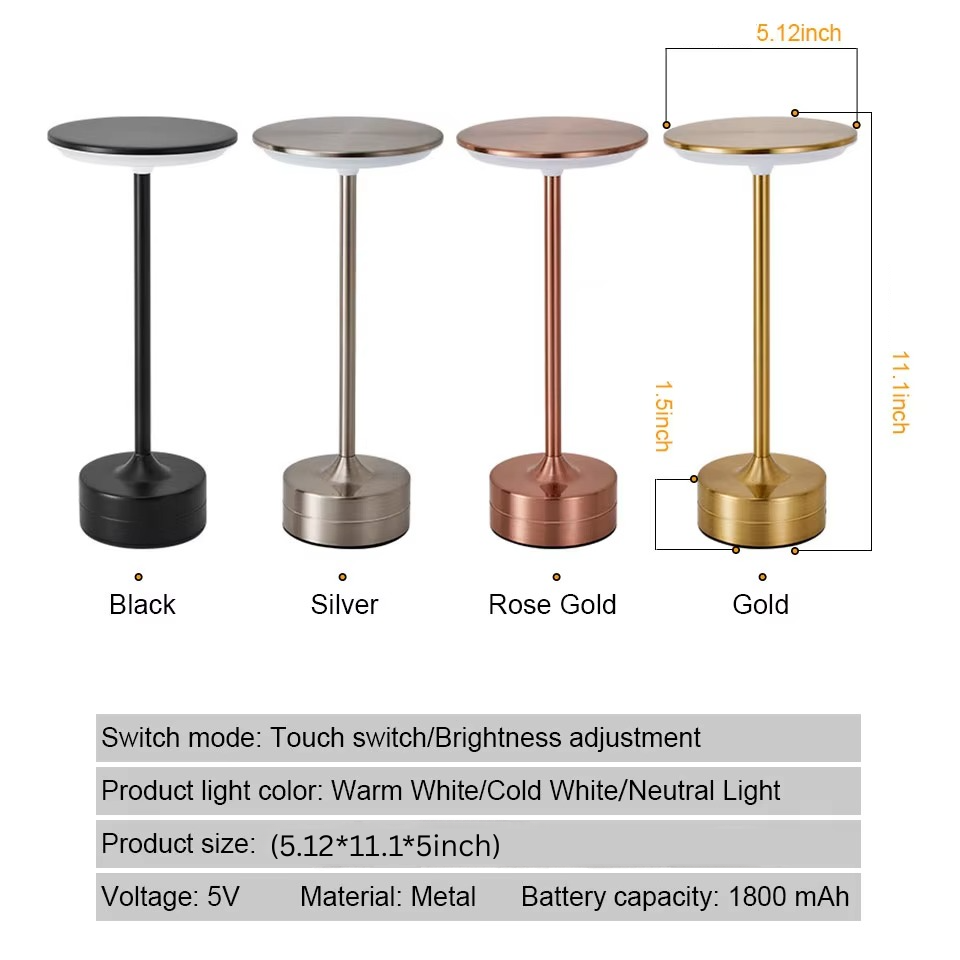USB Uppladdningsbar LED Touch Sensor Bordslampa | Veska