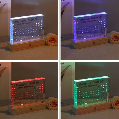 Utbildande akrylvetenskaplig periodisk tabell dekoration | Veska Med ColorLight Bas