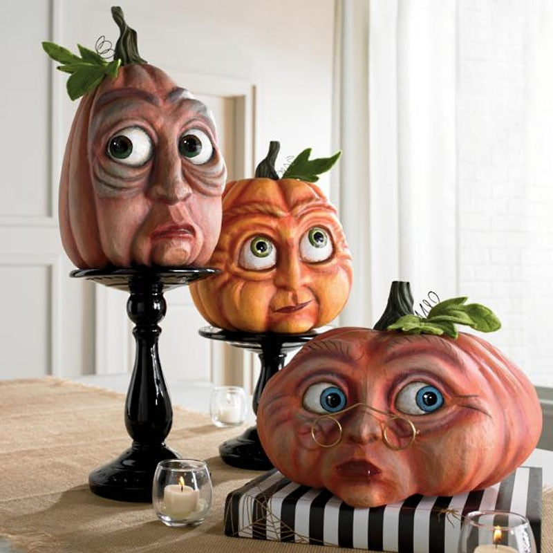 Uttrycksfulla Pumpa Ansikten Halloween Dekoration | Veska