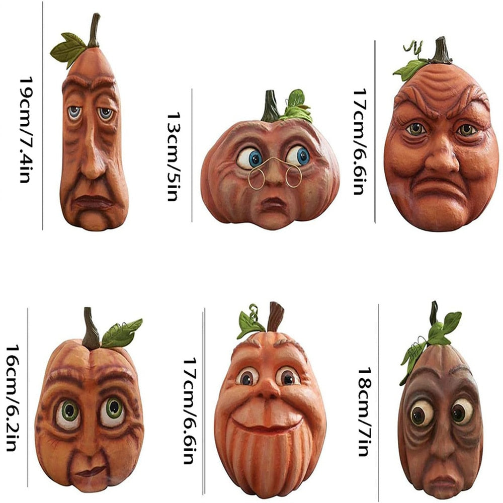 Uttrycksfulla Pumpa Ansikten Halloween Dekoration | Veska