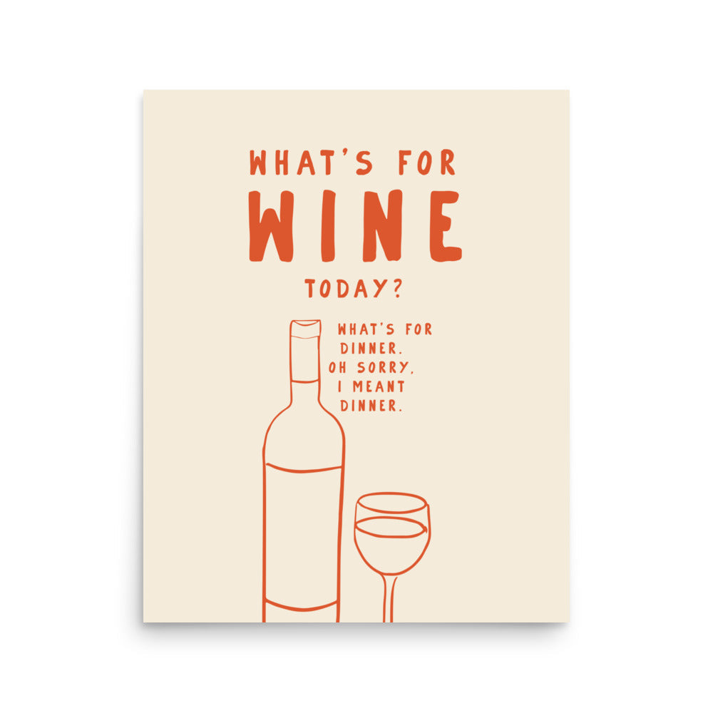 Vad är det för vin idag? | Veska 16″×20″